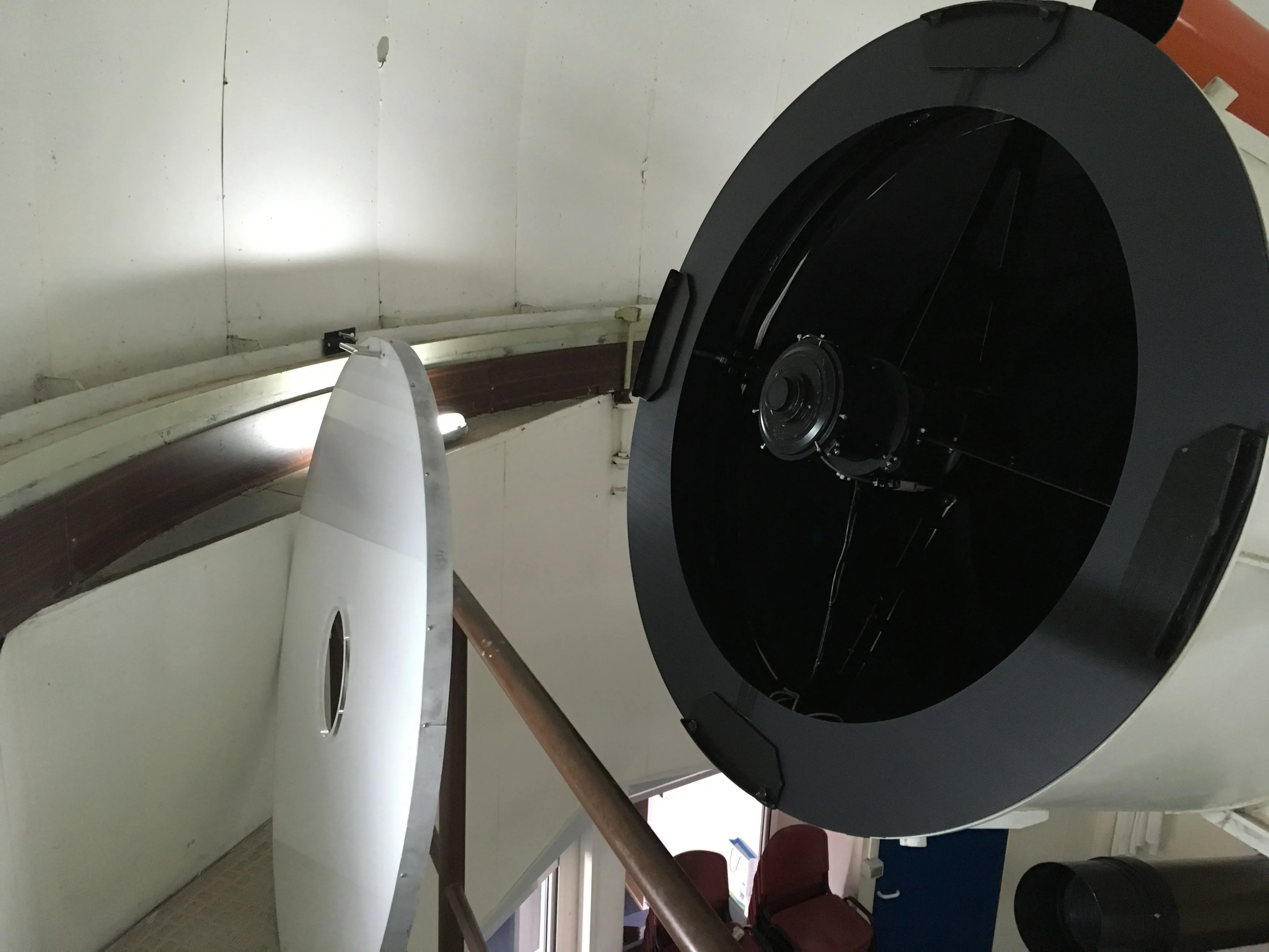 Telescope aperture, with the dust cover off