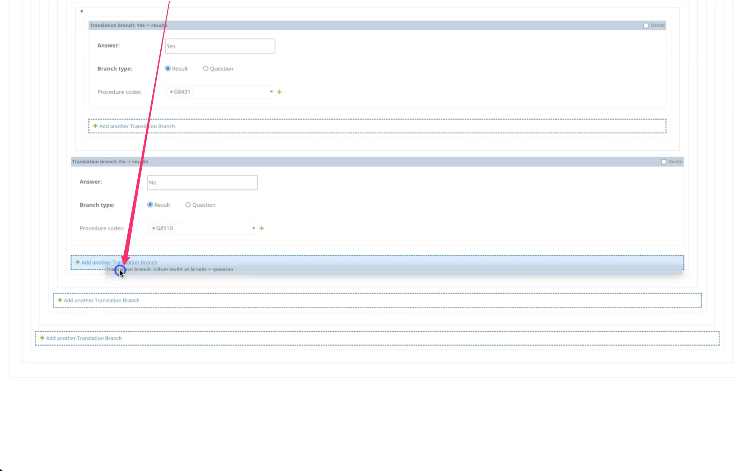 Drag & drop across levels — source