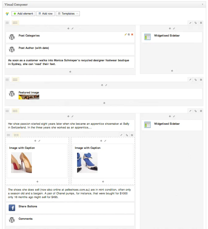 "Story" article format — example of a non-standard layout composed visually