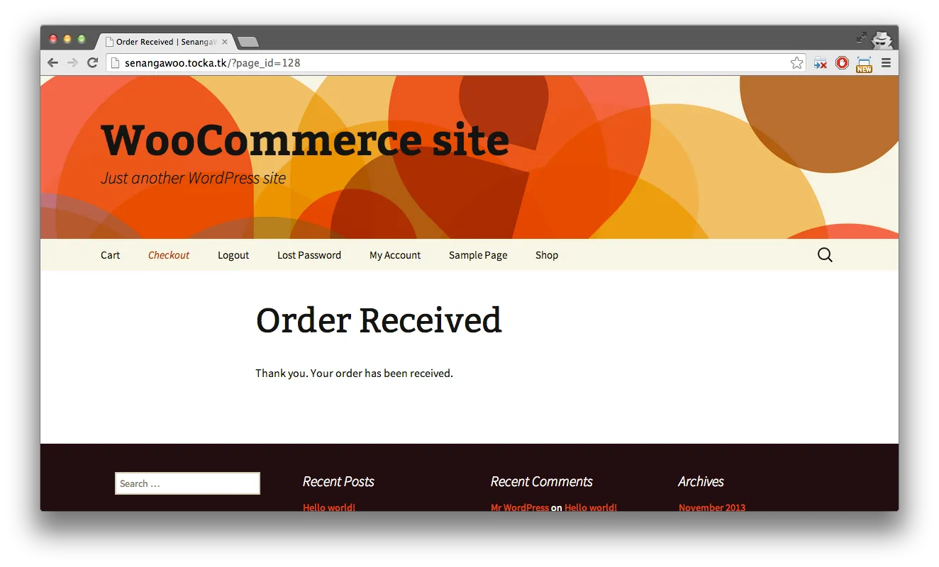 All done — order has been paid and processed