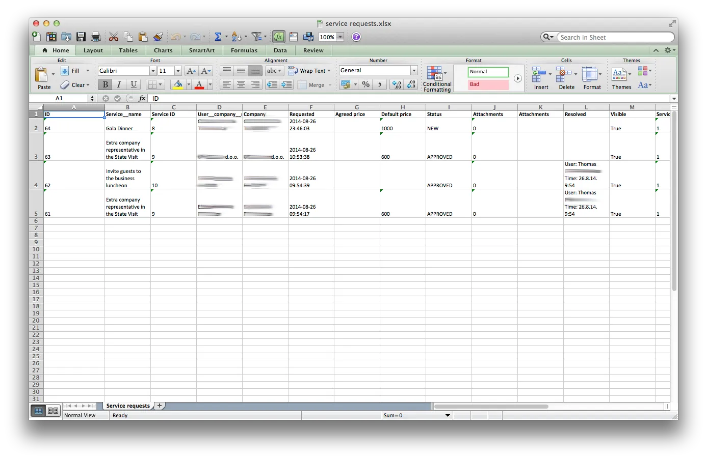 Change meeting — user autocomplete, start/end time pickers, and a room selector with the event venue's meeting rooms