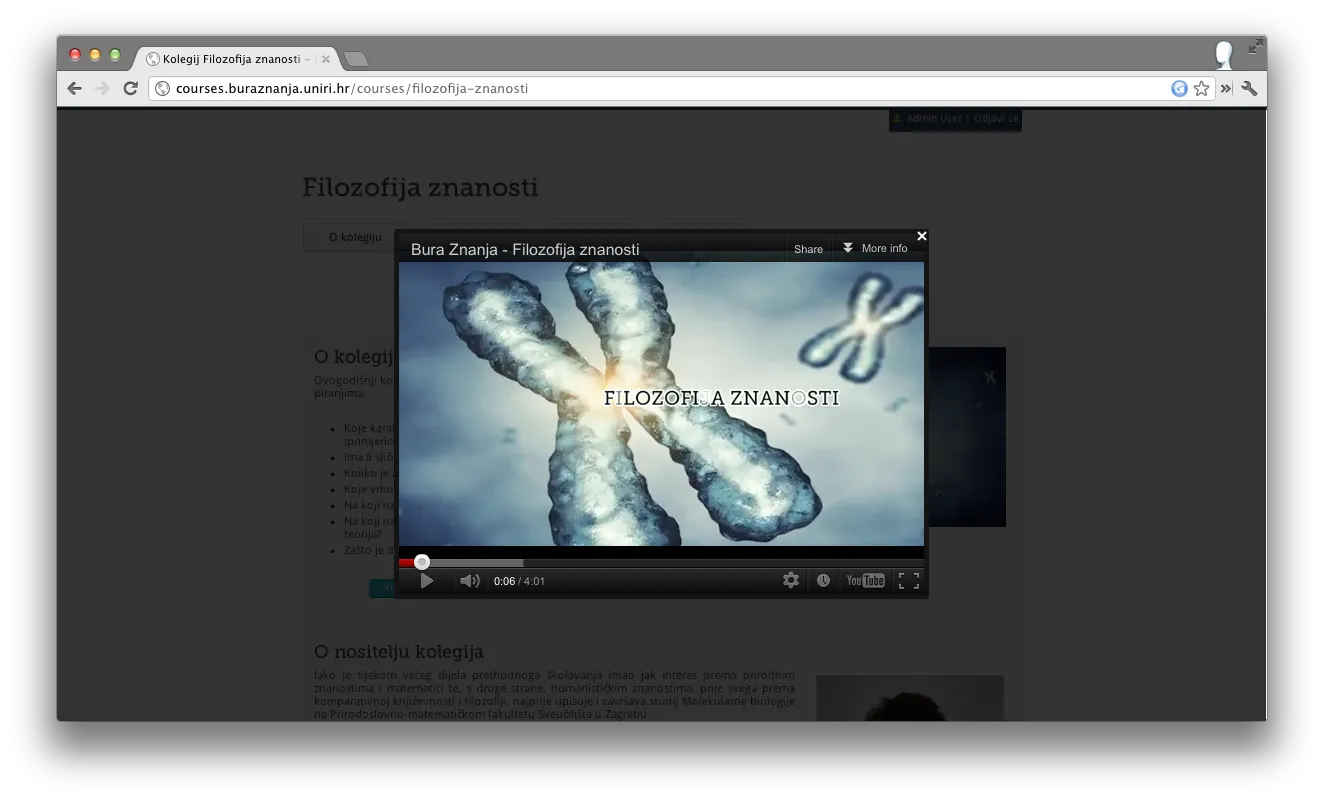 Home with featured video
