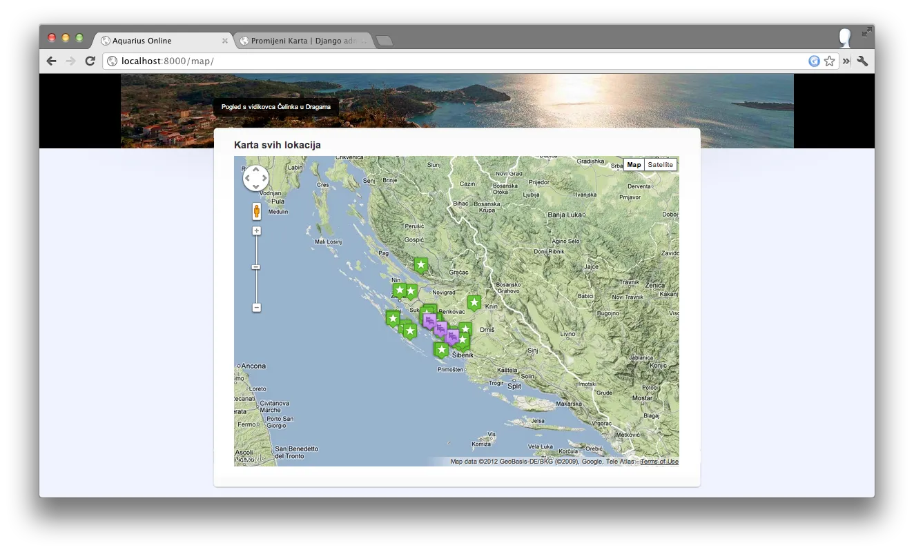 Map aggregation on the frontend — many markers, one configurable surface