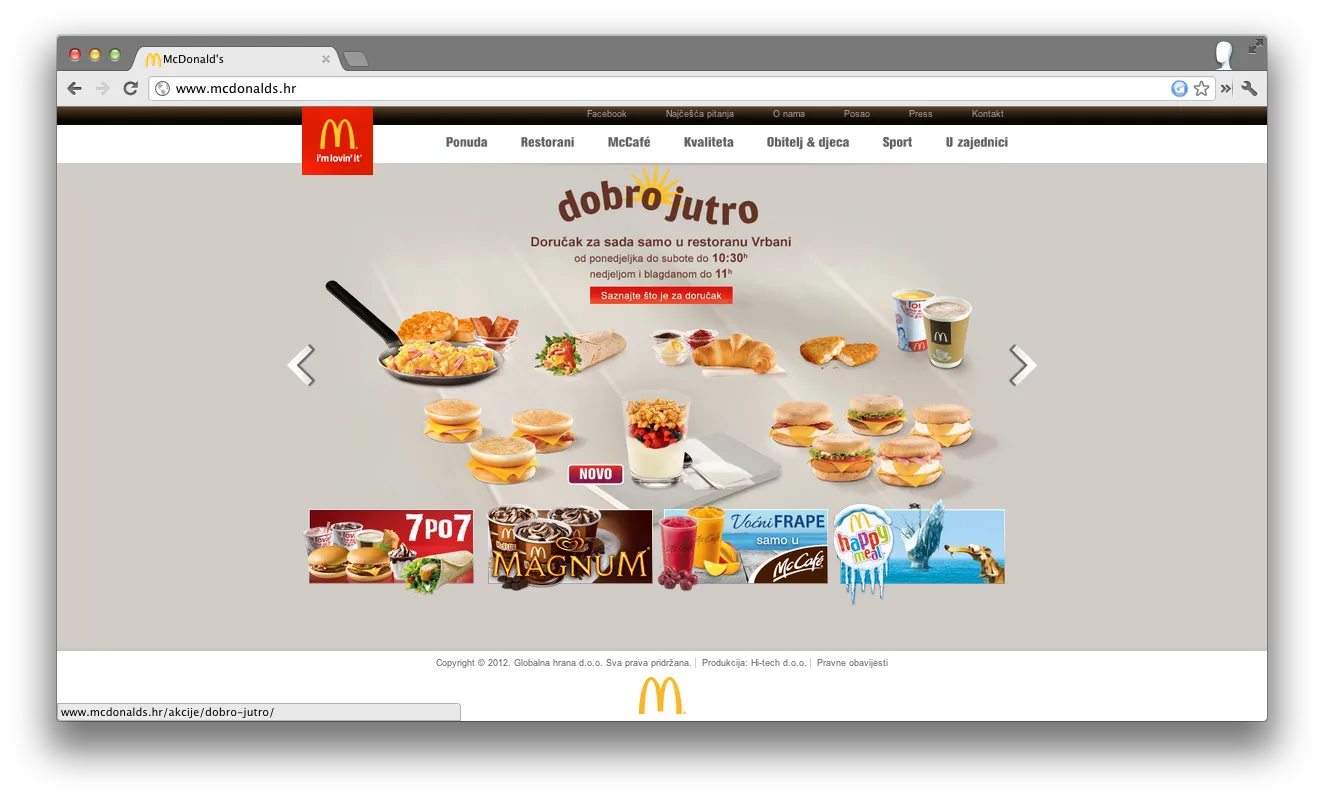 Slider variation — each slide's background colour propagates to the full page