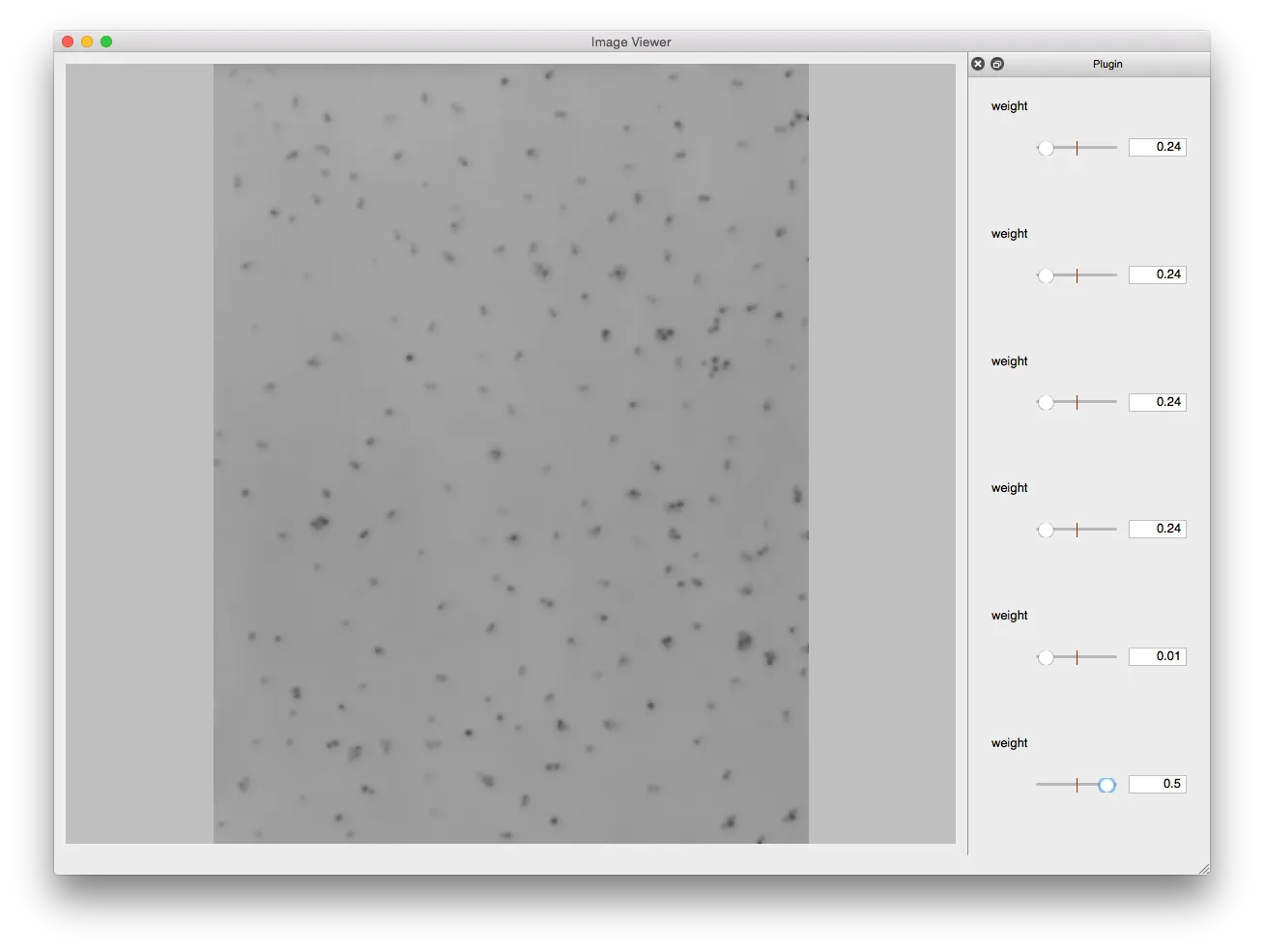 Slider controls to tune the detection algorithm per image