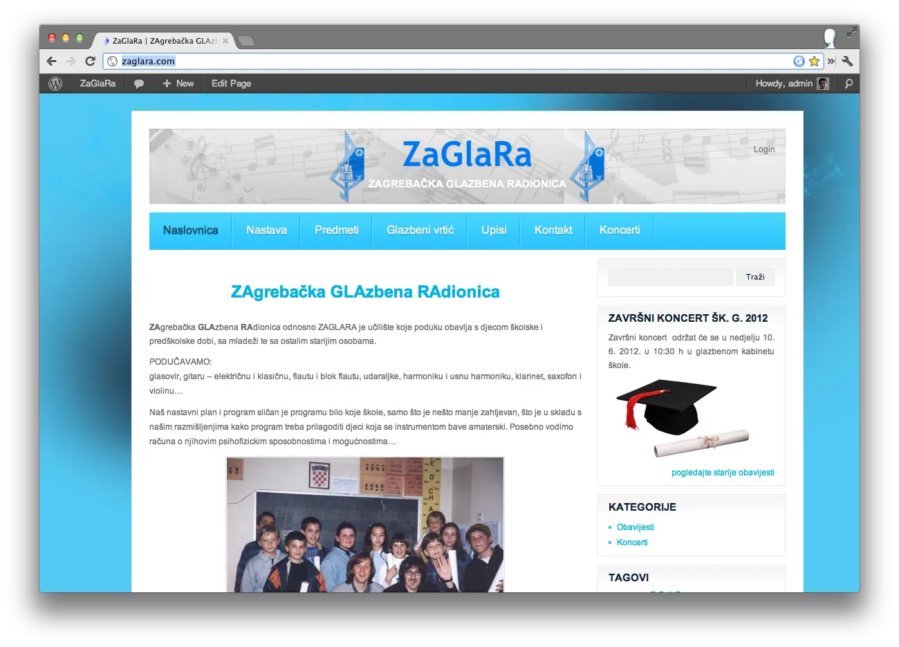 Home page